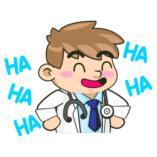 doctor loughing